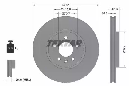 Тормозной диск (TEXTAR: 92256803)