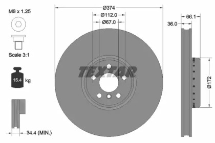 Тормозной диск (TEXTAR: 92290225)