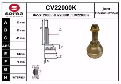 Шарнирный комплект (EAI: CV22000K)