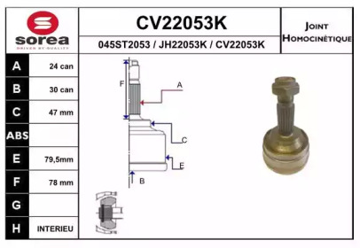 Шарнирный комплект (EAI: CV22053K)