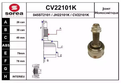 Шарнирный комплект (EAI: CV22101K)