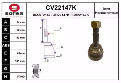 Шарнирный комплект (EAI: CV22147K)