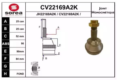 Шарнирный комплект (EAI: CV22169A2K)