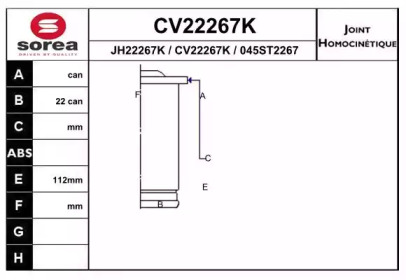 Шарнирный комплект (EAI: CV22267K)