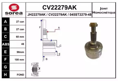 Шарнирный комплект (EAI: CV22279AK)