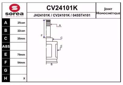 Шарнирный комплект (EAI: CV24101K)