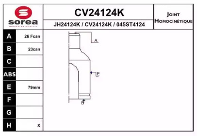 Шарнирный комплект (EAI: CV24124K)