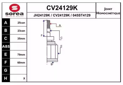 Шарнирный комплект (EAI: CV24129K)