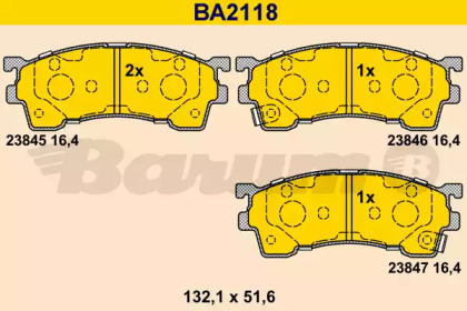 Комплект тормозных колодок (BARUM: BA2118)