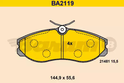 Комплект тормозных колодок (BARUM: BA2119)