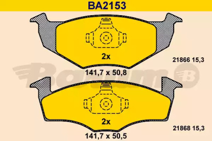 Комплект тормозных колодок (BARUM: BA2153)