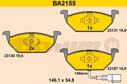 Комплект тормозных колодок (BARUM: BA2155)