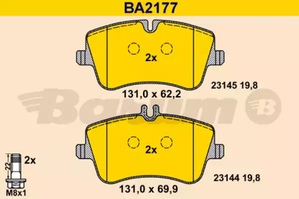 Комплект тормозных колодок (BARUM: BA2177)