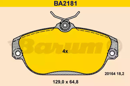 Комплект тормозных колодок (BARUM: BA2181)