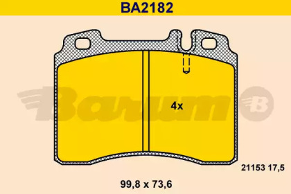 Комплект тормозных колодок (BARUM: BA2182)