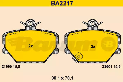 Комплект тормозных колодок (BARUM: BA2217)