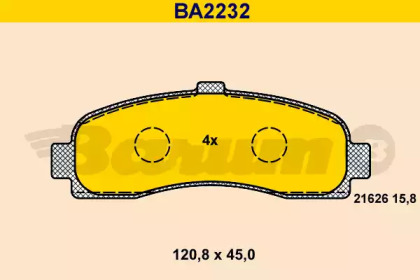 Комплект тормозных колодок (BARUM: BA2232)