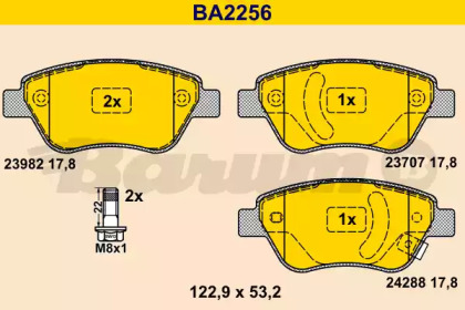 Комплект тормозных колодок (BARUM: BA2256)