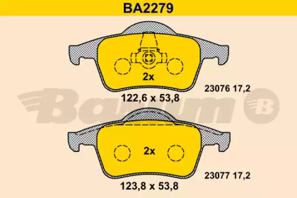 Комплект тормозных колодок (BARUM: BA2279)