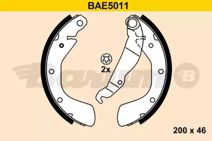 Комлект тормозных накладок (BARUM: BAE5011)