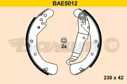 Комлект тормозных накладок (BARUM: BAE5012)