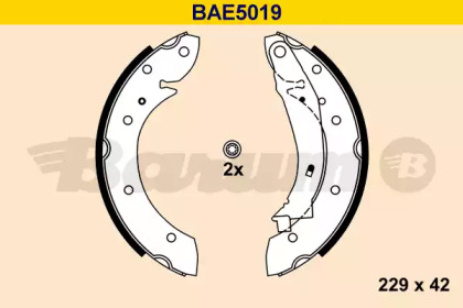 Комлект тормозных накладок (BARUM: BAE5019)