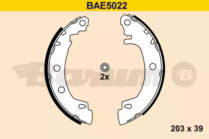 Комлект тормозных накладок (BARUM: BAE5022)