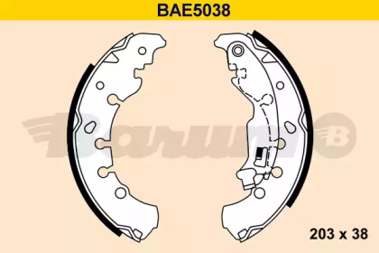 Комлект тормозных накладок (BARUM: BAE5038)