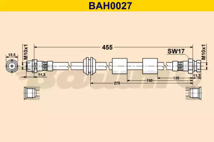 Шлангопровод (BARUM: BAH0027)