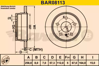 Тормозной диск (BARUM: BAR08113)