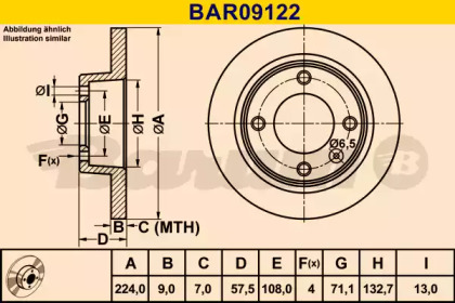 Тормозной диск (BARUM: BAR09122)