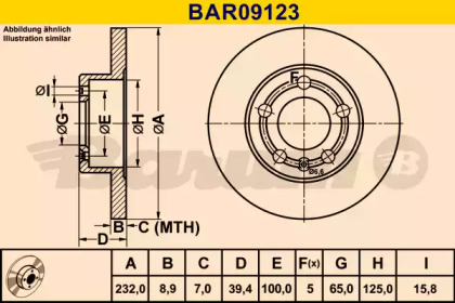 Тормозной диск (BARUM: BAR09123)