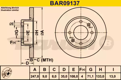 Тормозной диск (BARUM: BAR09137)