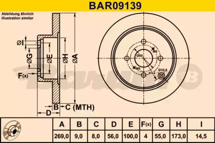 Тормозной диск (BARUM: BAR09139)