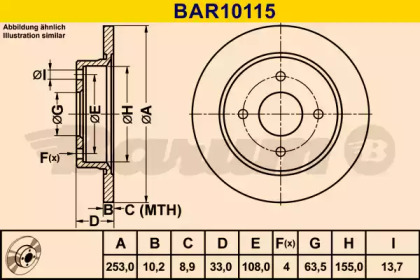 Тормозной диск (BARUM: BAR10115)