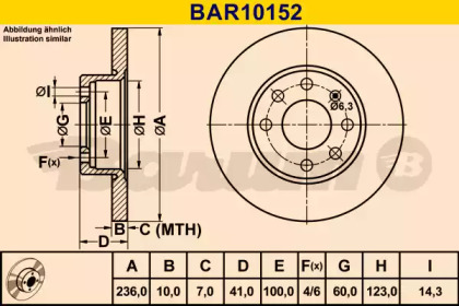 Тормозной диск (BARUM: BAR10152)