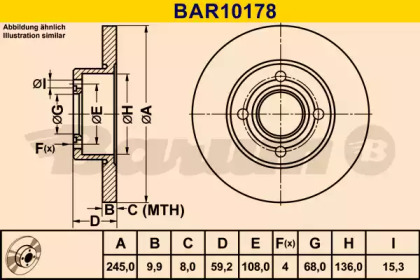 Тормозной диск (BARUM: BAR10178)