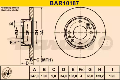 Тормозной диск (BARUM: BAR10187)