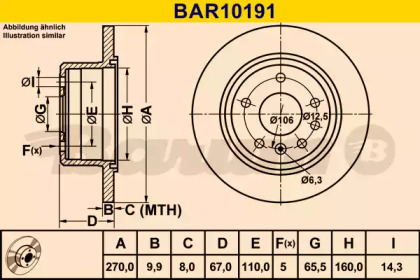 Тормозной диск (BARUM: BAR10191)