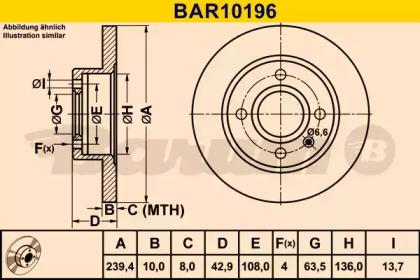 Тормозной диск (BARUM: BAR10196)