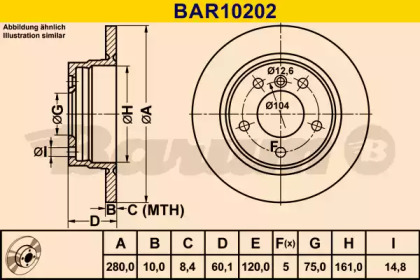 Тормозной диск (BARUM: BAR10202)