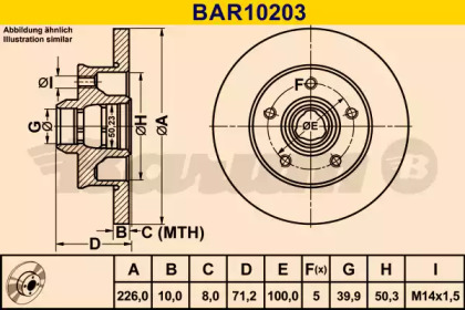 Тормозной диск (BARUM: BAR10203)