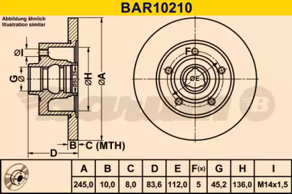 Тормозной диск (BARUM: BAR10210)