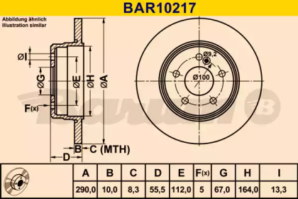 Тормозной диск (BARUM: BAR10217)