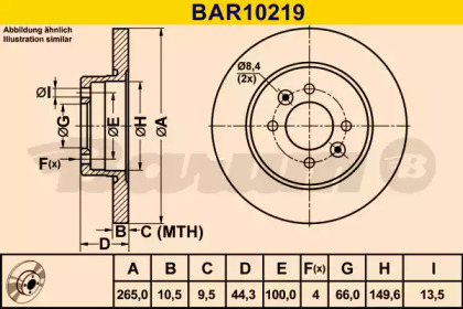 Тормозной диск (BARUM: BAR10219)