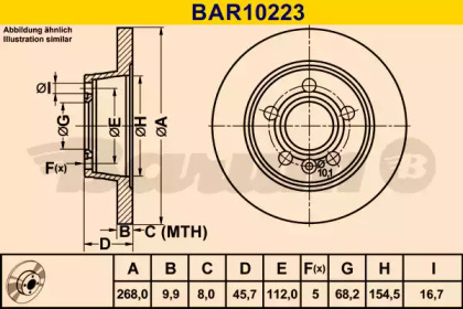 Тормозной диск (BARUM: BAR10223)