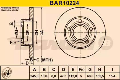 Тормозной диск (BARUM: BAR10224)