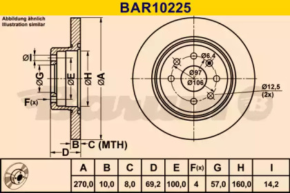 Тормозной диск (BARUM: BAR10225)