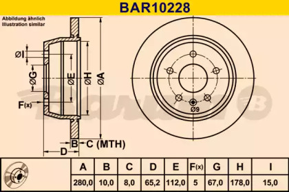 Тормозной диск (BARUM: BAR10228)