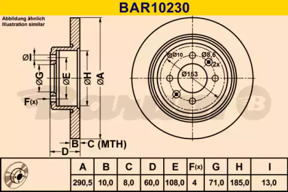 Тормозной диск (BARUM: BAR10230)